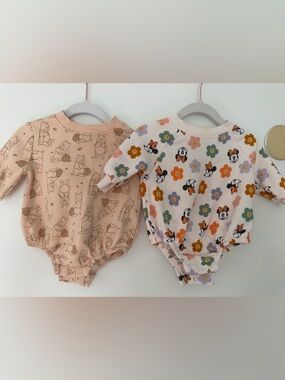 Old Navy x Disney sweatshirt rompers size 0-3